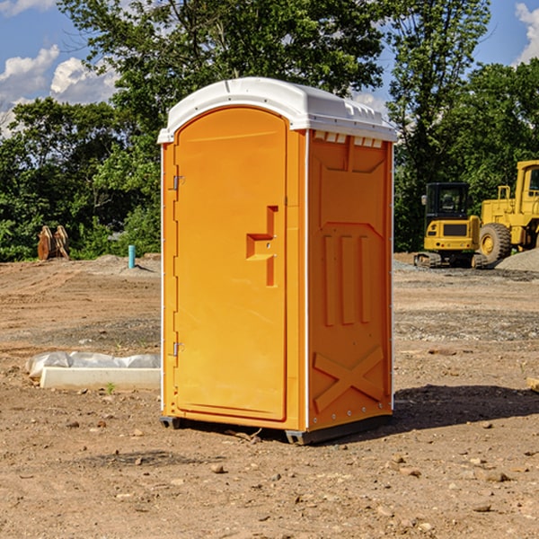 how often are the portable restrooms cleaned and serviced during a rental period in Pope Mississippi